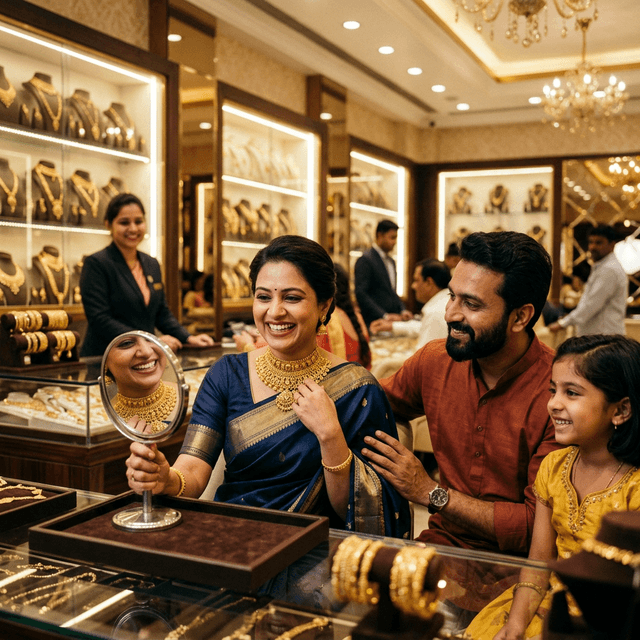 Happy customer family at Kalash Jewellers